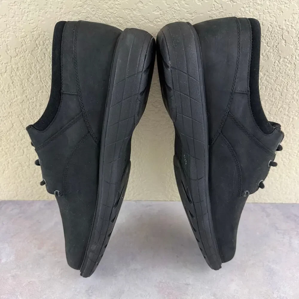 Merrell Shoes Mens Size 14 World Vue Lace-Up Black Nubuck Leather J94019